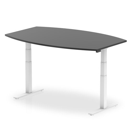 HighGloss 1800 Writabe Tble BK WH Leg