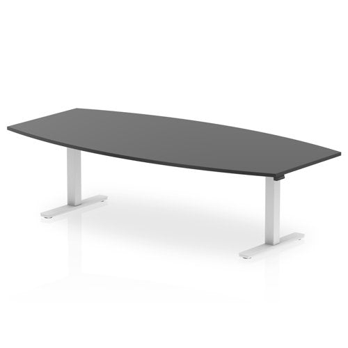 HighGloss 2400 Writabe Tble BK WH Leg