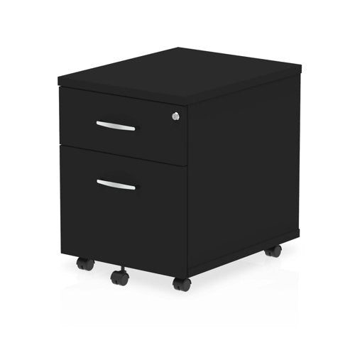 Steel Mobile Pedestal Black