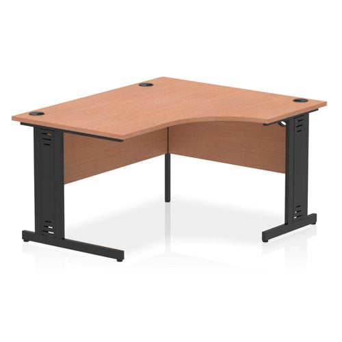 Impulse 1400mm RH Desk Cbl Man BE BK