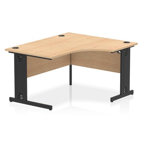 Impulse 1400mm RH Desk Cbl Man MP BK