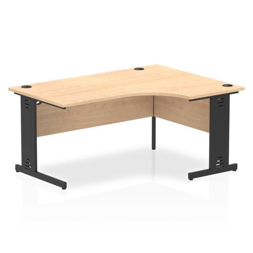 Impulse 1600mm RH Desk Cbl Man MP BK