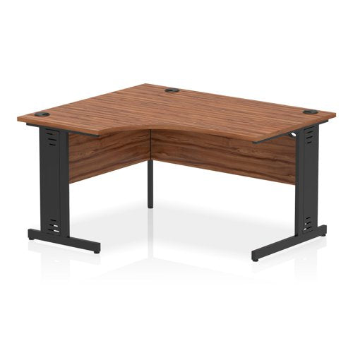 Impulse 1400mm LH Desk Cbl Man WL BK