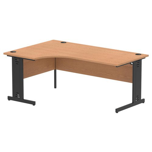 Impulse 1800mm LH Desk Cbl Man OK BK