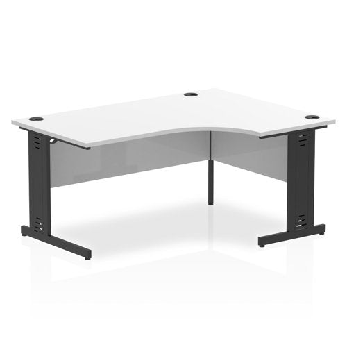 Impulse 1600mm RH Desk Cbl Man WH BK