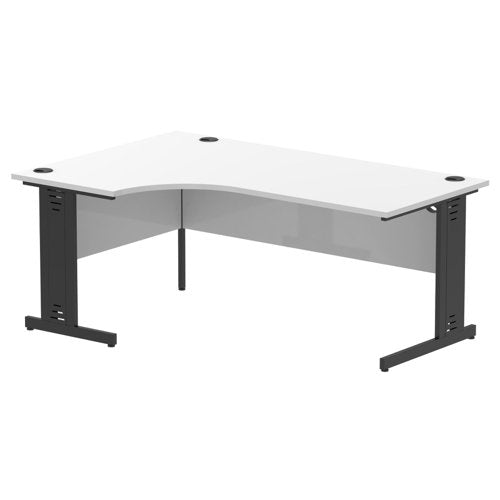 Impulse 1800mm LH Desk Cbl Man WH BK