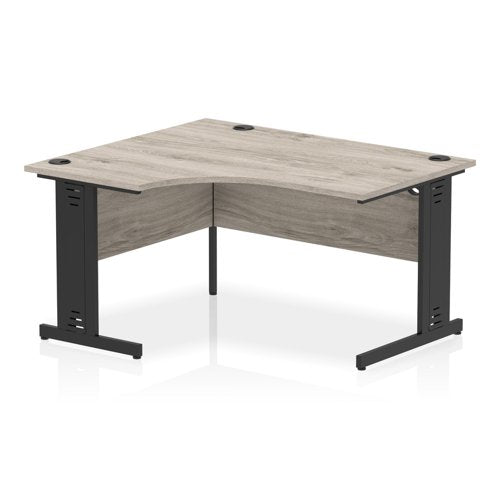 Impulse 1400mm LH Desk Cbl Man GO BK