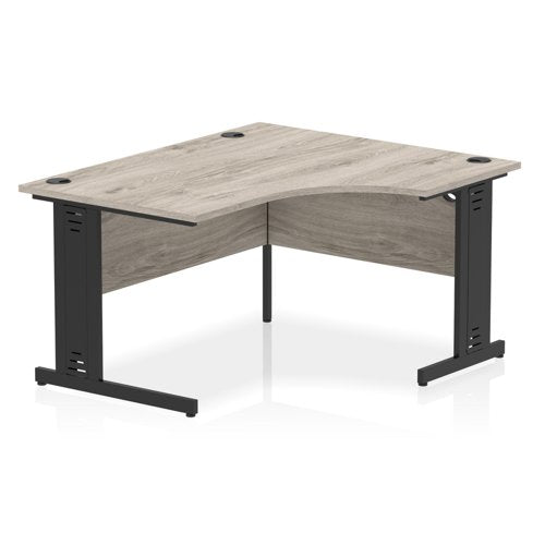 Impulse 1400mm RH Desk Cbl Man GO BK