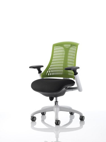 Flex White Frame Green Back