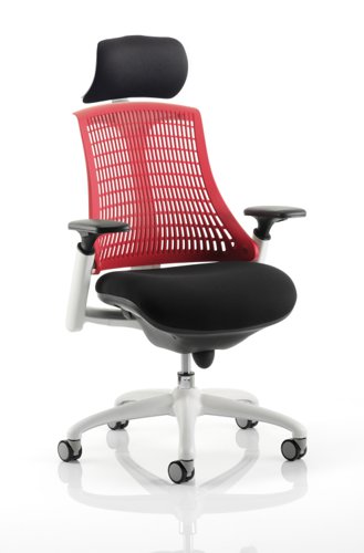 Flex White Frame Red Back wHR