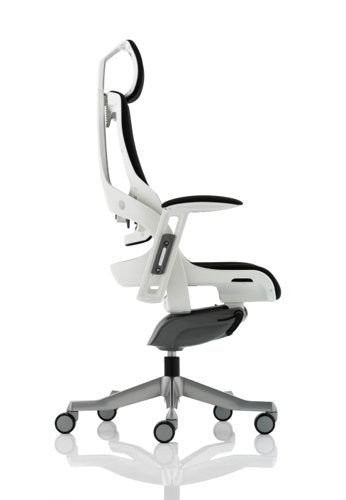 Zure Black Fabric wArms wHeadrest