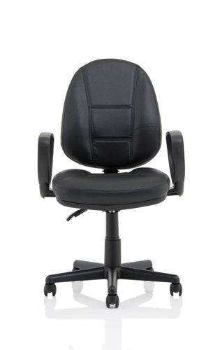 Jackson Black Leather Chair wLoop