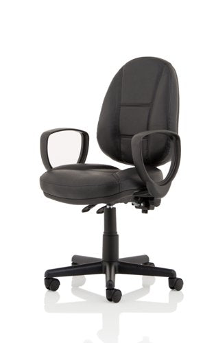 Jackson Black Leather Chair wLoop