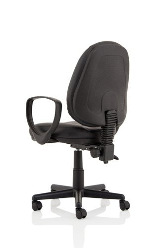 Jackson Black Leather Chair wLoop