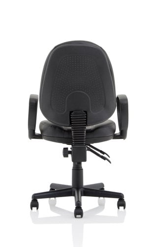 Jackson Black Leather Chair wLoop