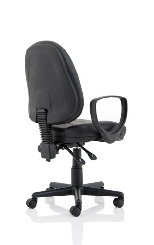 Jackson Black Leather Chair wLoop