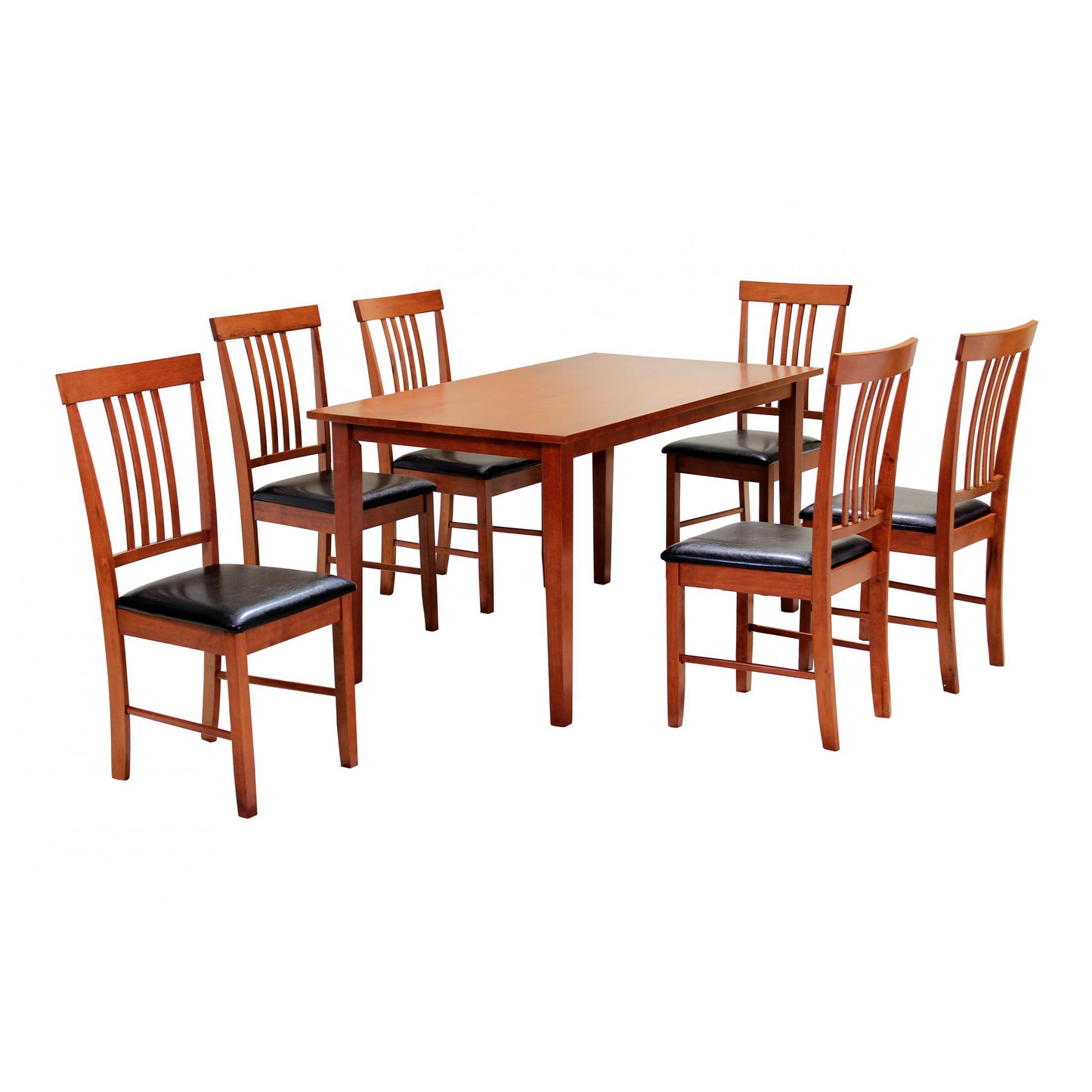 Massa Large Dining Set with 6 Chairs Mahogany