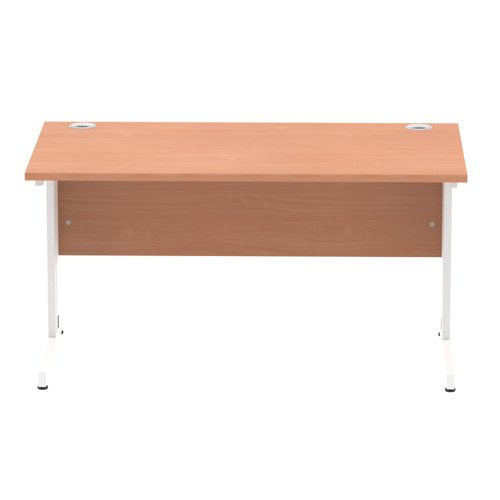 Impulse 1400x800 Beech WH Cable Leg
