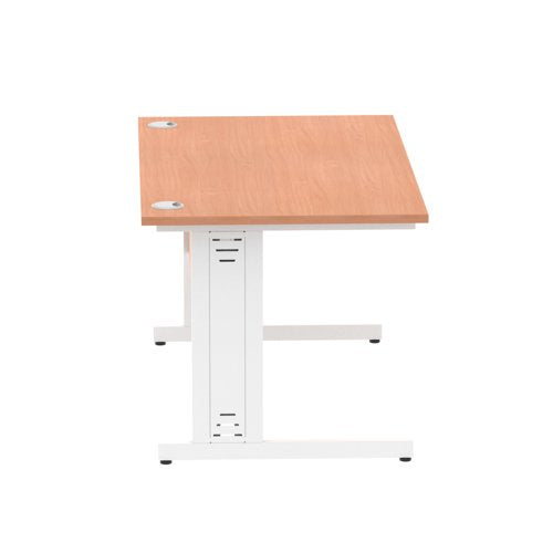 Impulse 1400x800 Beech WH Cable Leg