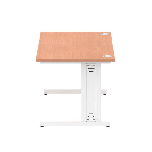 Impulse 1400x800 Beech WH Cable Leg