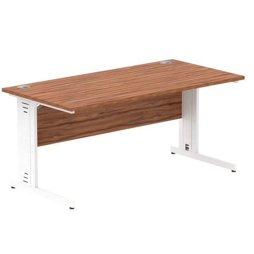 Impulse 1600x800 Walnut WH Cable Leg