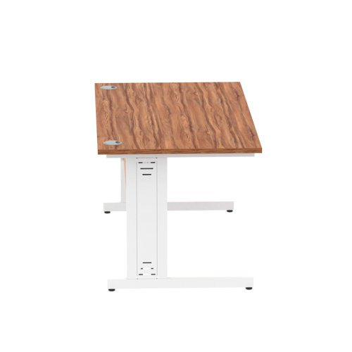 Impulse 1600x800 Walnut WH Cable Leg