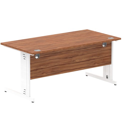Impulse 1600x800 Walnut WH Cable Leg