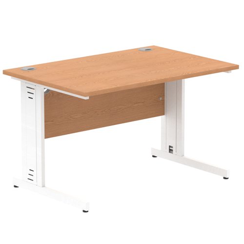 Impulse 1200x800 Oak WH Cable Leg
