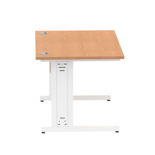 Impulse 1200x800 Oak WH Cable Leg