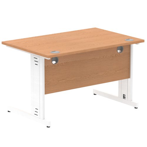 Impulse 1200x800 Oak WH Cable Leg