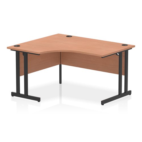 Impulse 1400mm Left Cres Desk BCH BK
