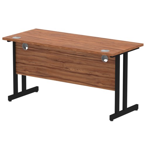 Impulse 1400x600 Walnut Black Leg