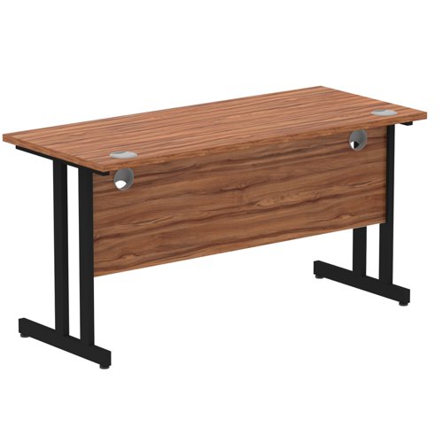 Impulse 1400x600 Walnut Black Leg
