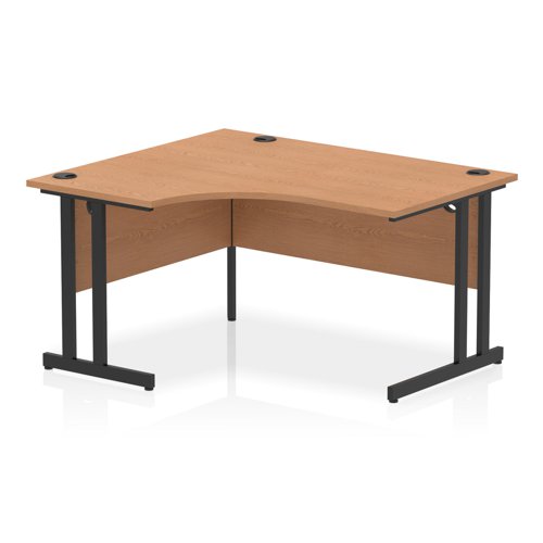 Impulse 1400mm Left Cres Desk OK BK