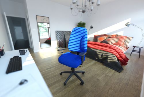 Galaxy Chair Blue Fabric