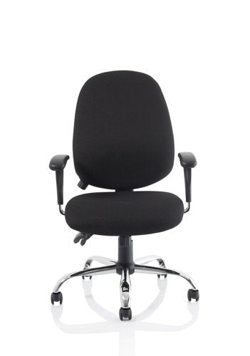 Lisbon Chair BK Fabric With Arms