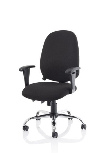 Lisbon Chair BK Fabric With Arms