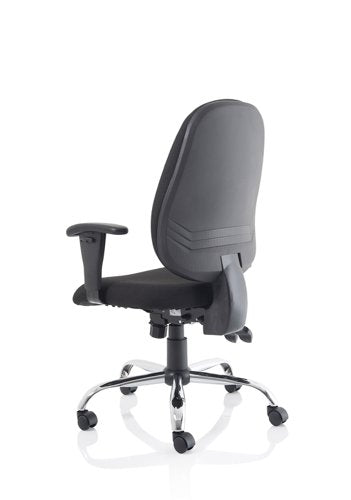 Lisbon Chair BK Fabric With Arms