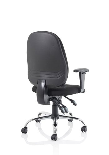 Lisbon Chair BK Fabric With Arms