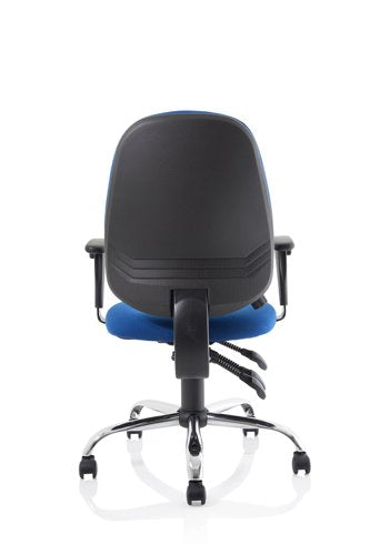Lisbon Chair Blue Fabric wArms