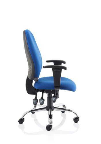 Lisbon Chair Blue Fabric wArms