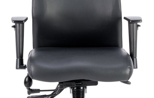 Onyx Leather wHeadrest wArms BK