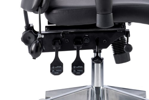 Onyx Leather wHeadrest wArms BK