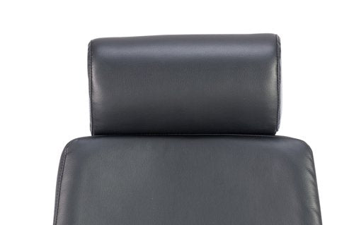 Onyx Leather wHeadrest wArms BK