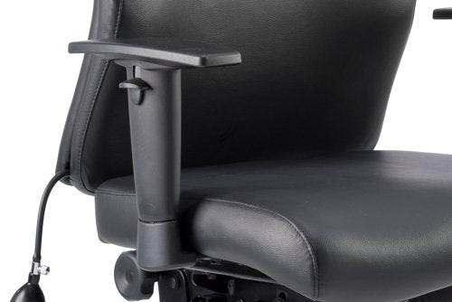 Onyx Leather wHeadrest wArms BK