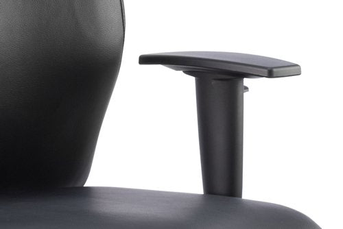 Onyx Leather woHeadrest wArms BK