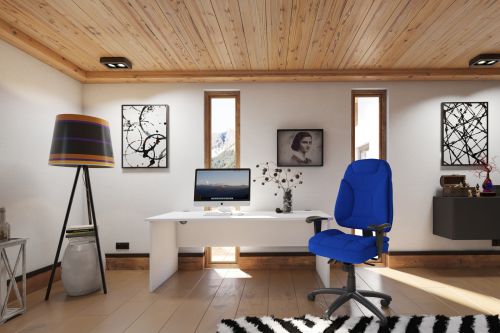 Barcelona Deluxe Op Chair Fab BL