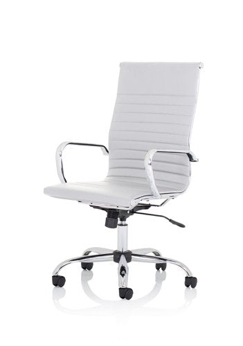 Nola High Back Exec Leather Chair WH
