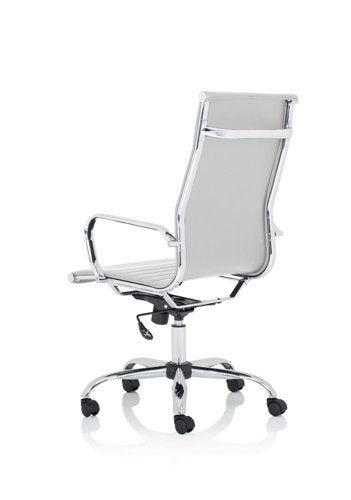Nola High Back Exec Leather Chair WH