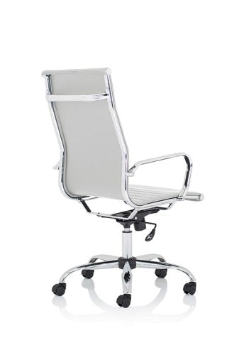 Nola High Back Exec Leather Chair WH